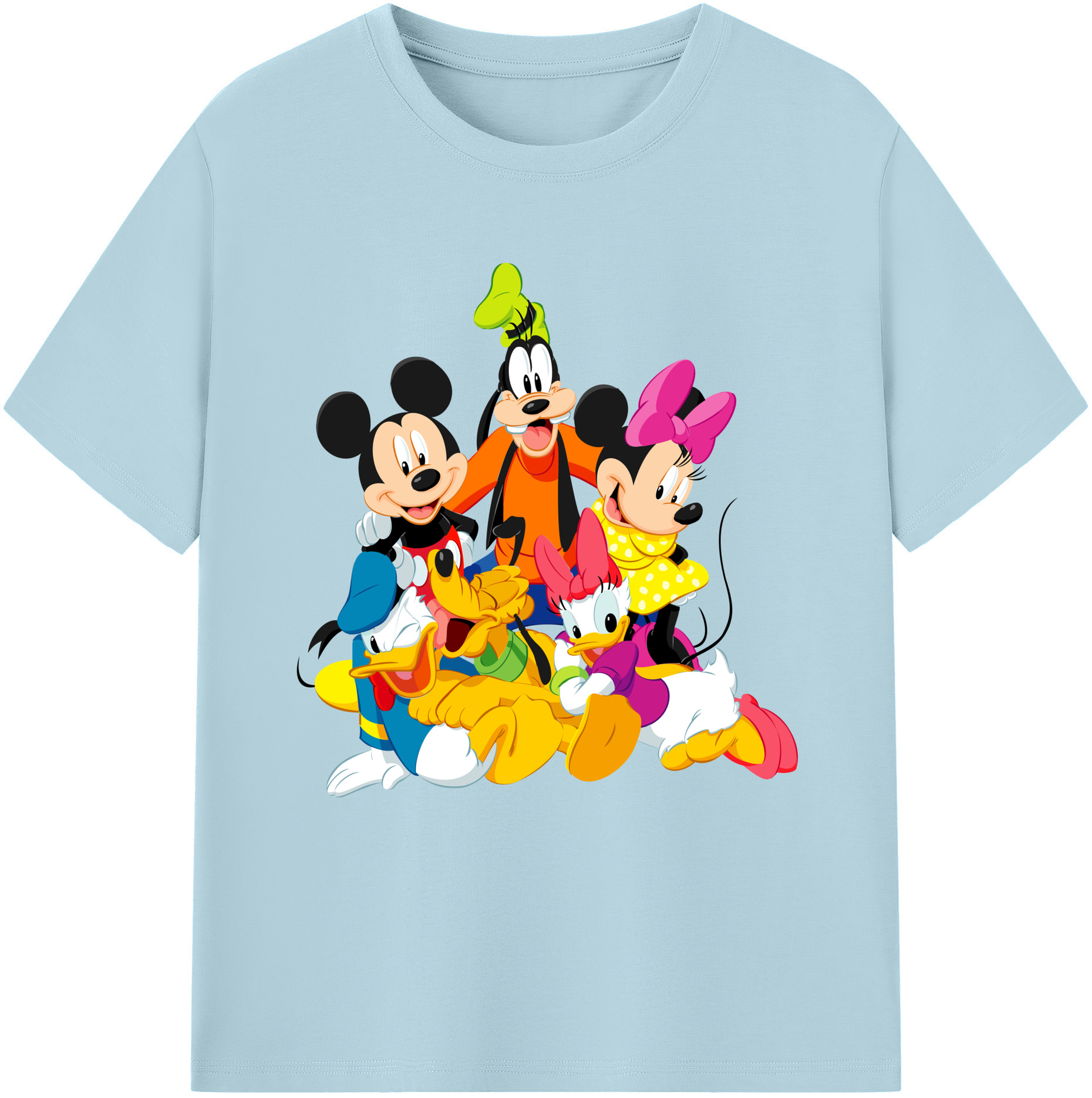 （画像用） ミッキーマウス Mickey Mouse 綿100％半袖Tシャツ（フロントプリント）